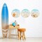 3-Piece Coastal Christmas Wall Decor Set – Beach Wall Art with Sea Turtle, Seahorse, Starfish, Surfboard & Seashells for Bathroom, Bedroom, and Home (Sand Dollar Style)